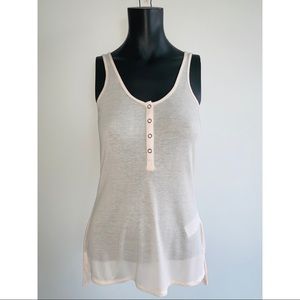 NWT! Calvin Klein pink henley tank S